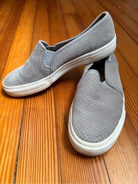 Keds Slip-On Sneakers in Light Gray with White Soles
